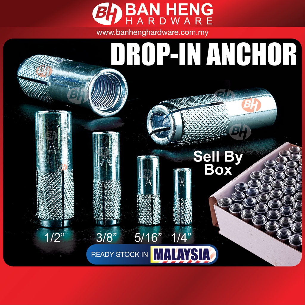 Drop In Anchor/Wall Plug 5/16'' X 1.3/16'' [100pcs/box