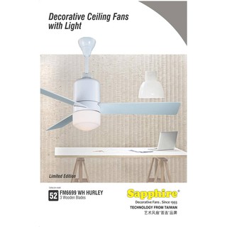 Sapphire Altedo 40 Bluetooth Ceiling Fan Fm3889 Silver Shopee