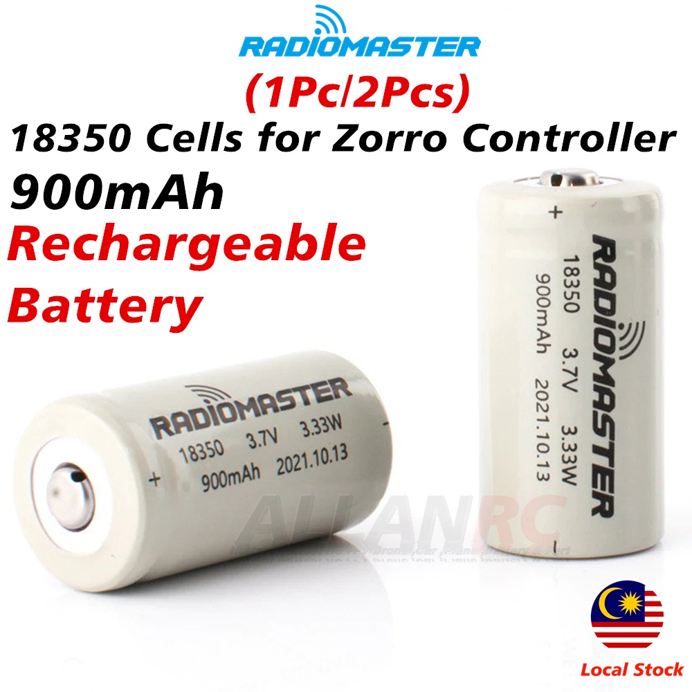 RADIOMASTER 18350 Cells 3.7v 900mAh Rechargeable Lithium Battery for