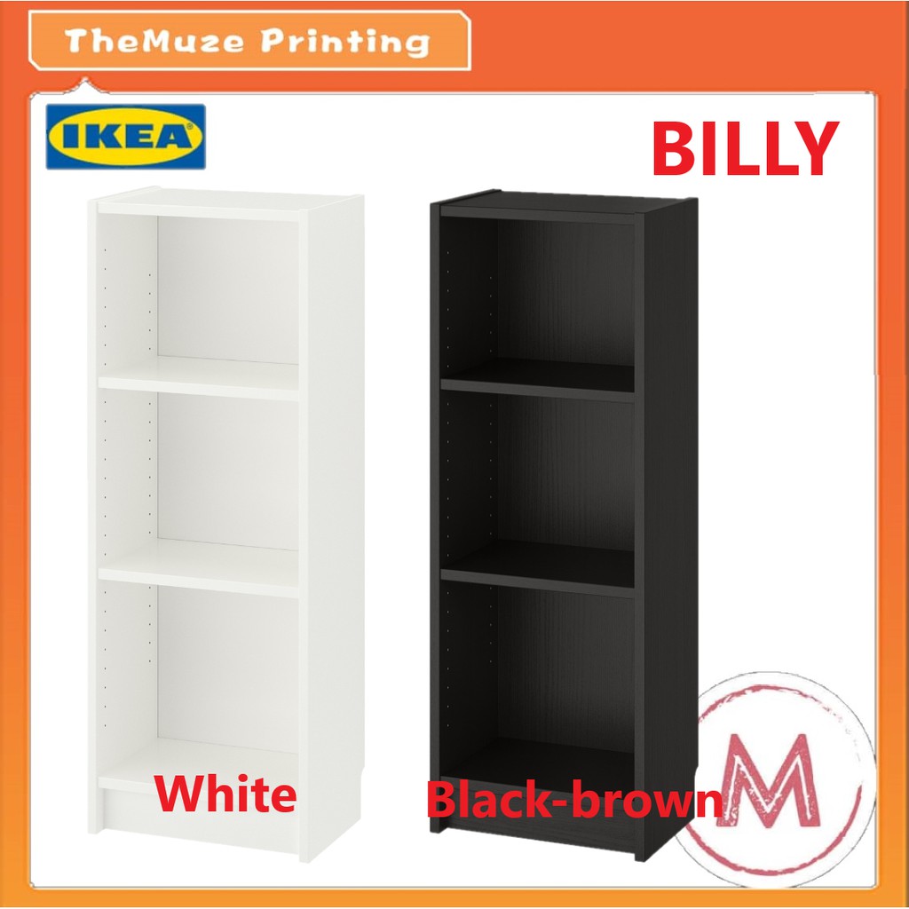 Ikea Billy Bookcase Black Brown White Shopee Malaysia