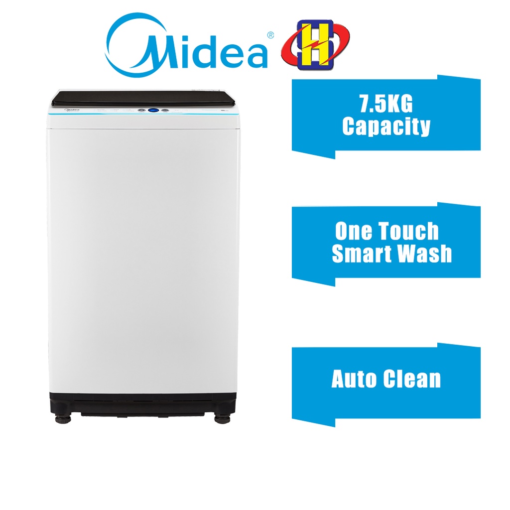 Midea Washing Machine (7.5KG) Quick Wash Fully Auto Top Load Washer
