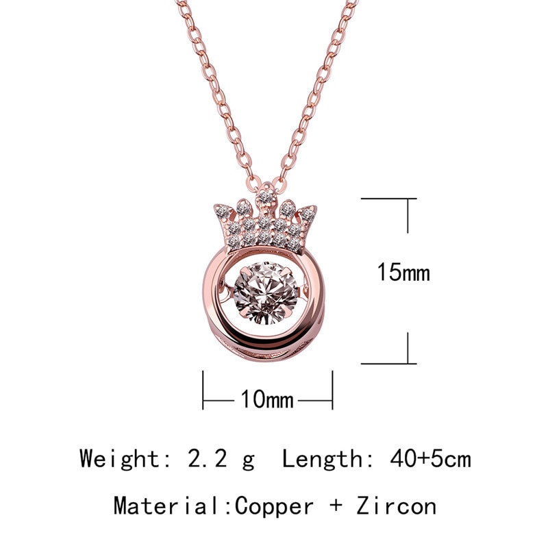 Collana intelligente con corona coreana, catena con clavicola a forma di cuore che batte, regalo di compleanno_voghion.com