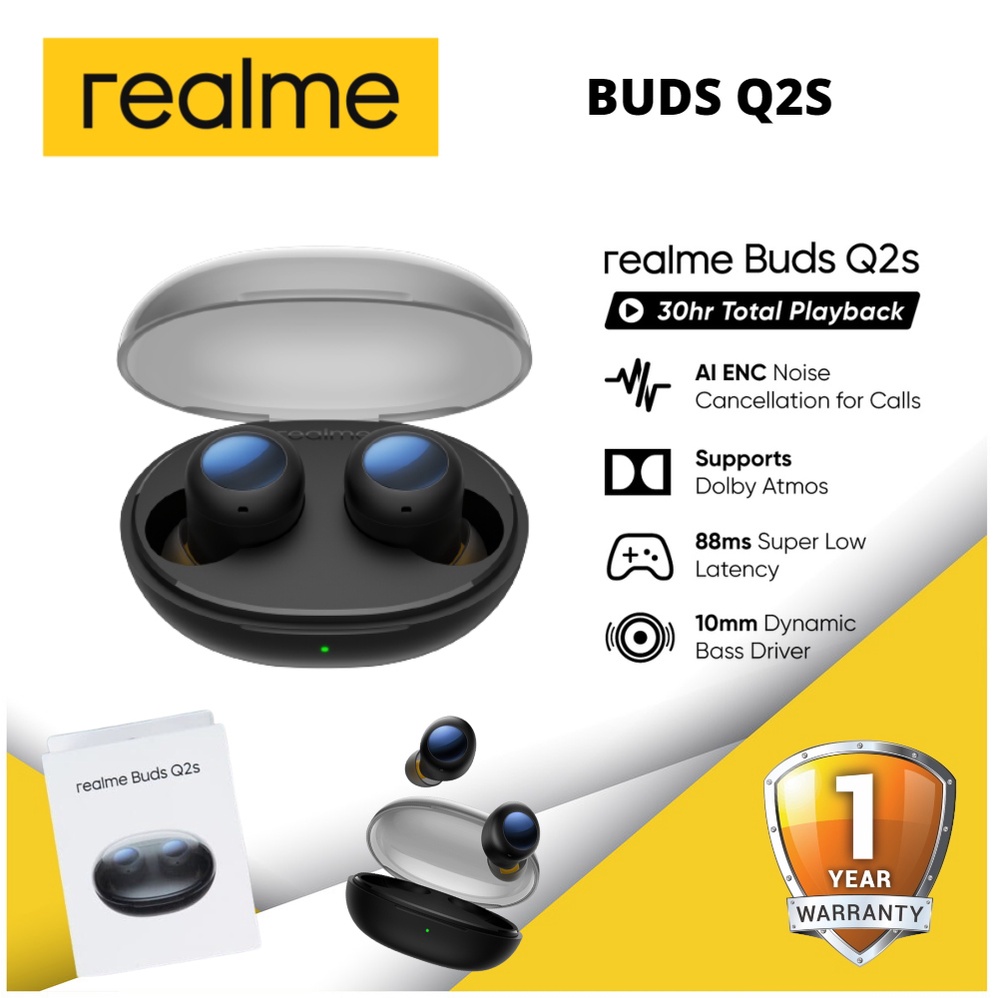 realme Buds Q2 / Q2S TWS Wireless Earphones Bluetooth In-Ear Earbuds ...