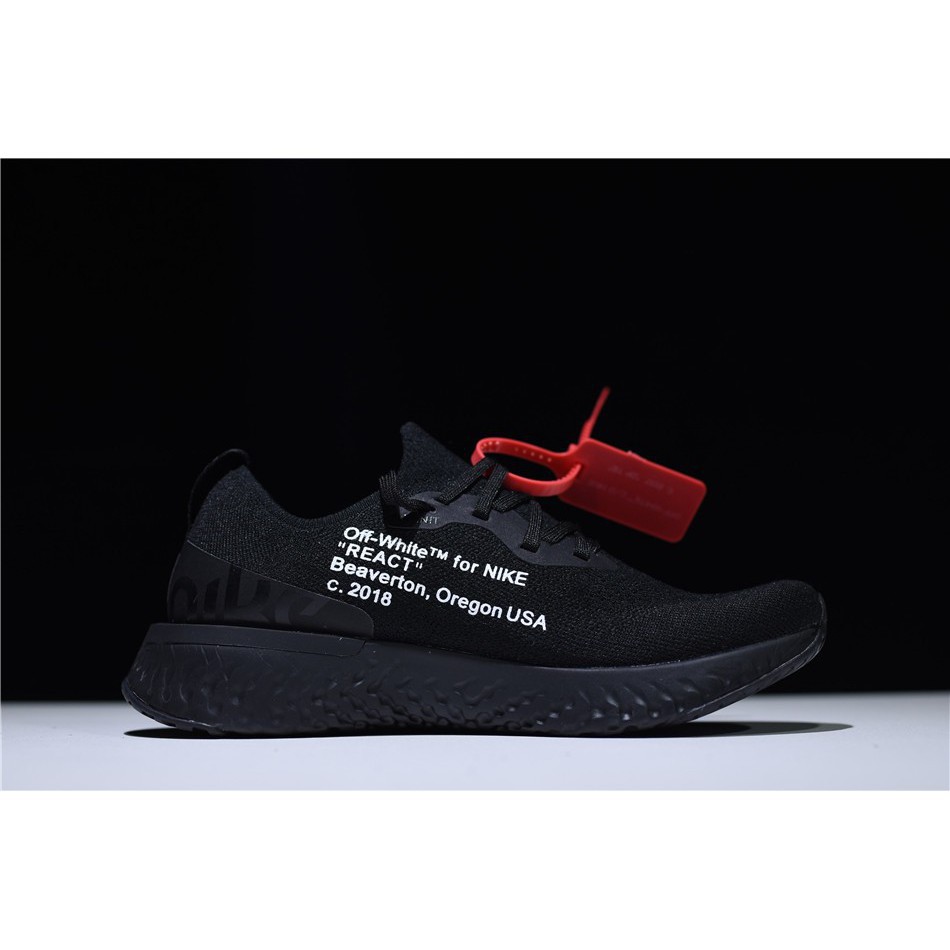 ♚✟☊Mens and Off-White x Nike Epic React Running Shoes Black AQ0070-010 | Shopee Malaysia