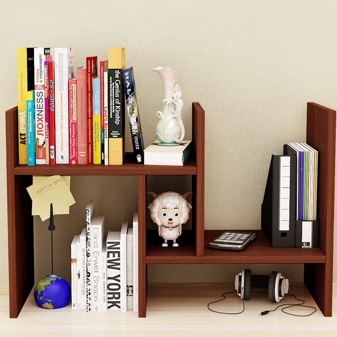 Portable Office Table Book Shelf Book Rack Magazine Rak buku kayu Wooden book rack Rak buku