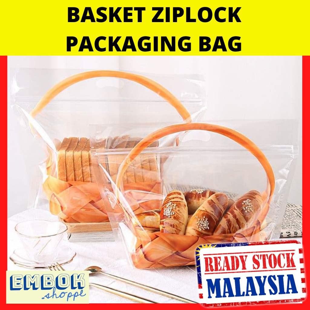 [SMALL] ZIPLOCK BAKERY/GIFT BASKET PACKAGING THICK PLASTIC BAG - REUSABLE PLASTIK ZIPLOCK