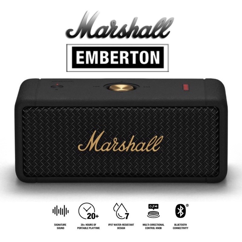 Marshall Emberton Portable Wireless Bluetooth Speaker Waterproof Bluetooth Bass Wireless Speakers