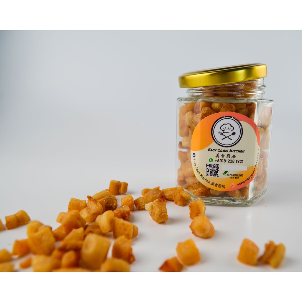 Homemade Crispy Fried Pork Lard 炸猪油渣 Keto friendly snacks Shopee