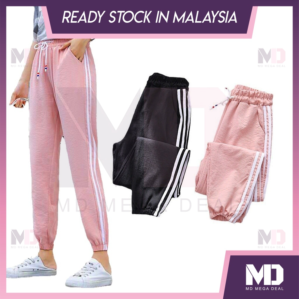 《Mega Deal》Korean Women Pants Sports Jogger Harem Long Trousers Long Pants Sport Pants Fashion Seluar Panjang Wanita