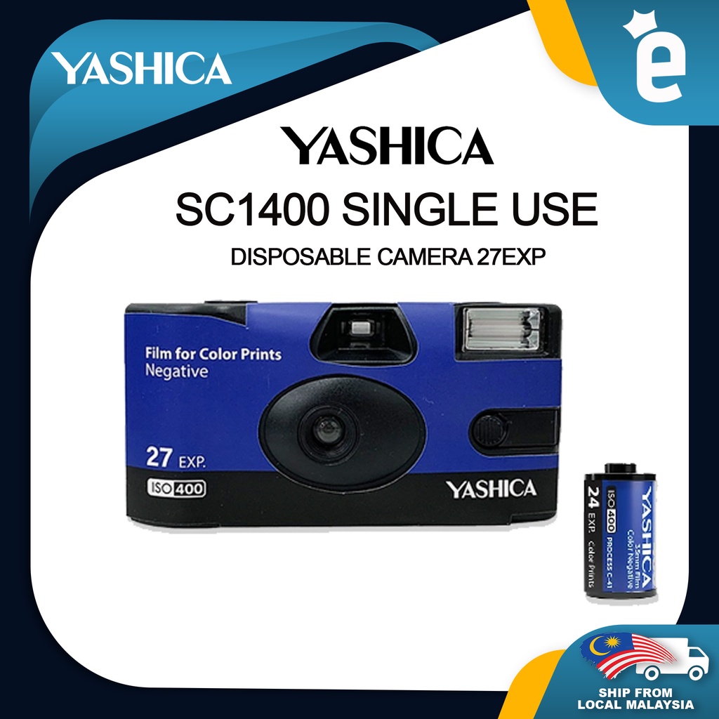 YASHICA SC1400 SINGLE USE DISPOSABLE CAMERA IS0400 27EXP Yashica