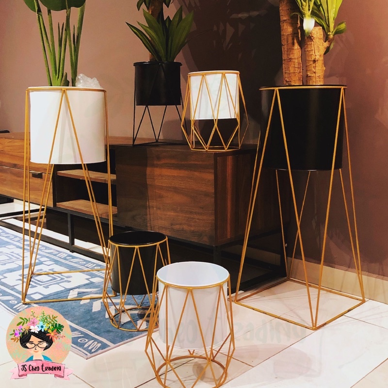 🔥READY STORE🔥Pasu Pokok Bunga Besi Hiasan Artificial Plant Pot Hot🔥