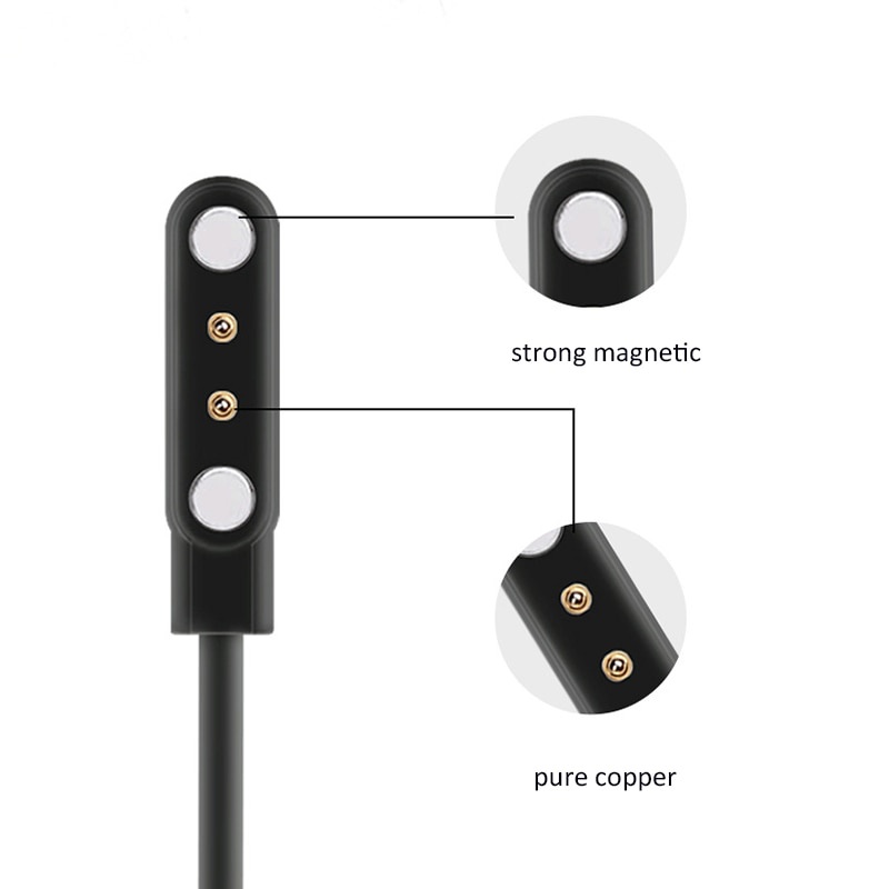 SKMEI ZL02/SKC21/QR-01/P66/ZL54C/ZL02D/B50 Pro Magnetic Charger Cable Charge Watch Haylou Solar LS01/LS02/LS05 LS05s RT3