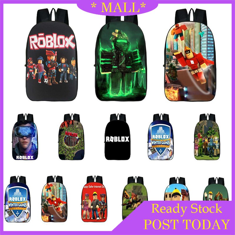 Ready Stock Mall Kids Roblox Backpack Boys Children Student
