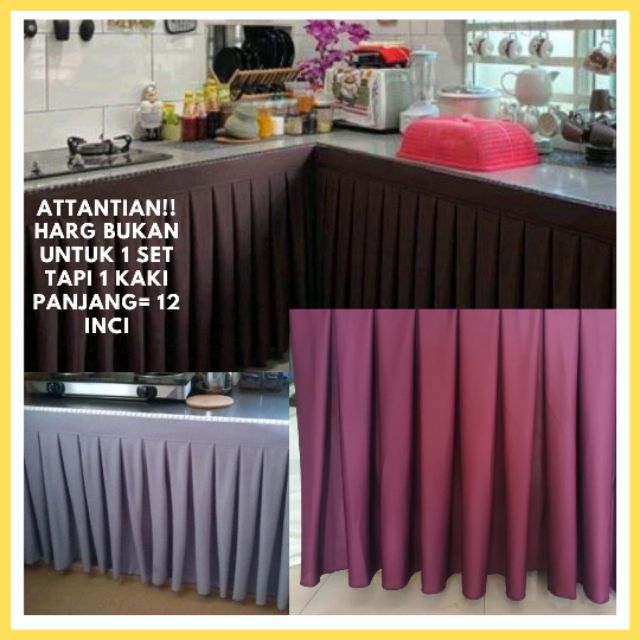 LANGSIR TABLE TOP CURTAIN KABINET LANGSIR KABINET   LANGSIR TABLE TOP CURTAIN KABINET LANGSIR KABINET