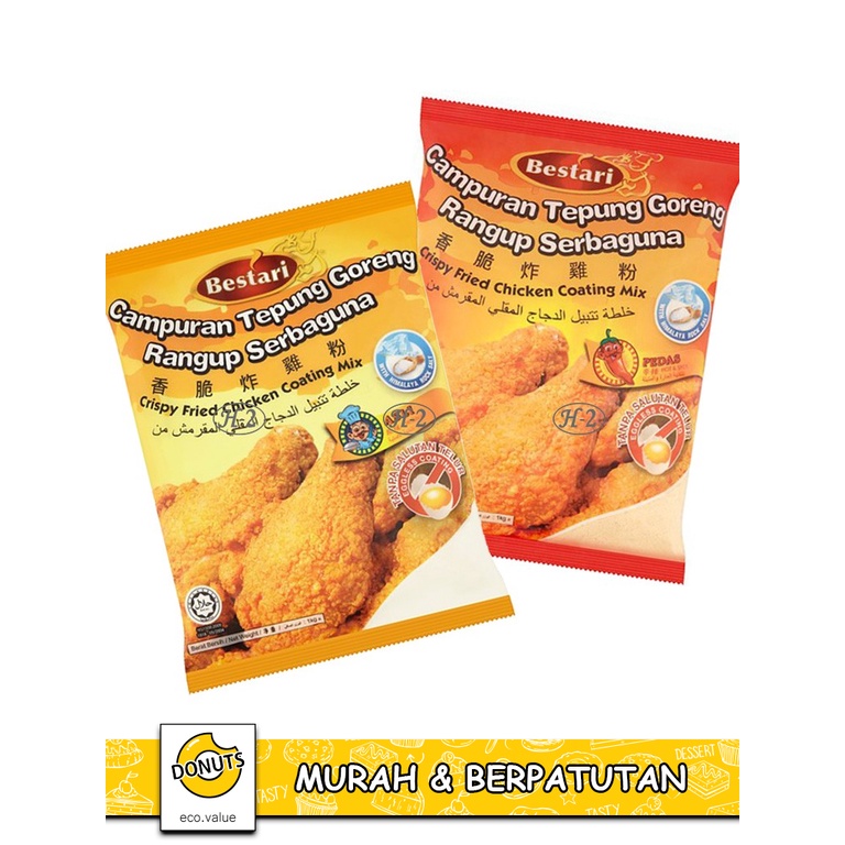 Bestari Crispy Fried Chicken Coating Mix Hot And Spicy 1kg Shopee Malaysia 5708