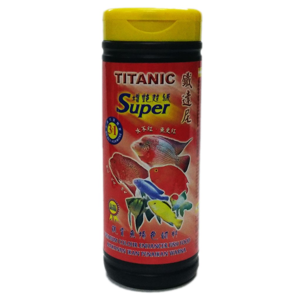 Buy 1 Free 1 Titanic Super Makanan Ikan Cichlid Flower Horn Red Parrot Ikan Emas 230g Shopee Malaysia