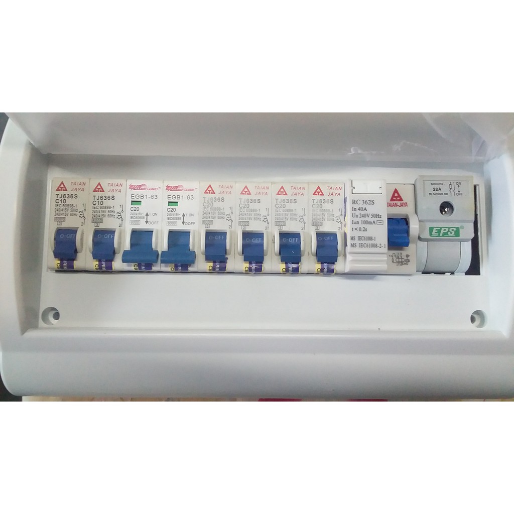 Pvc Db Box Kotak Suis Agihan Lengkap Mcb Box Full Set Distribution Box Include Copper Bar And Internal Wiring Shopee Malaysia
