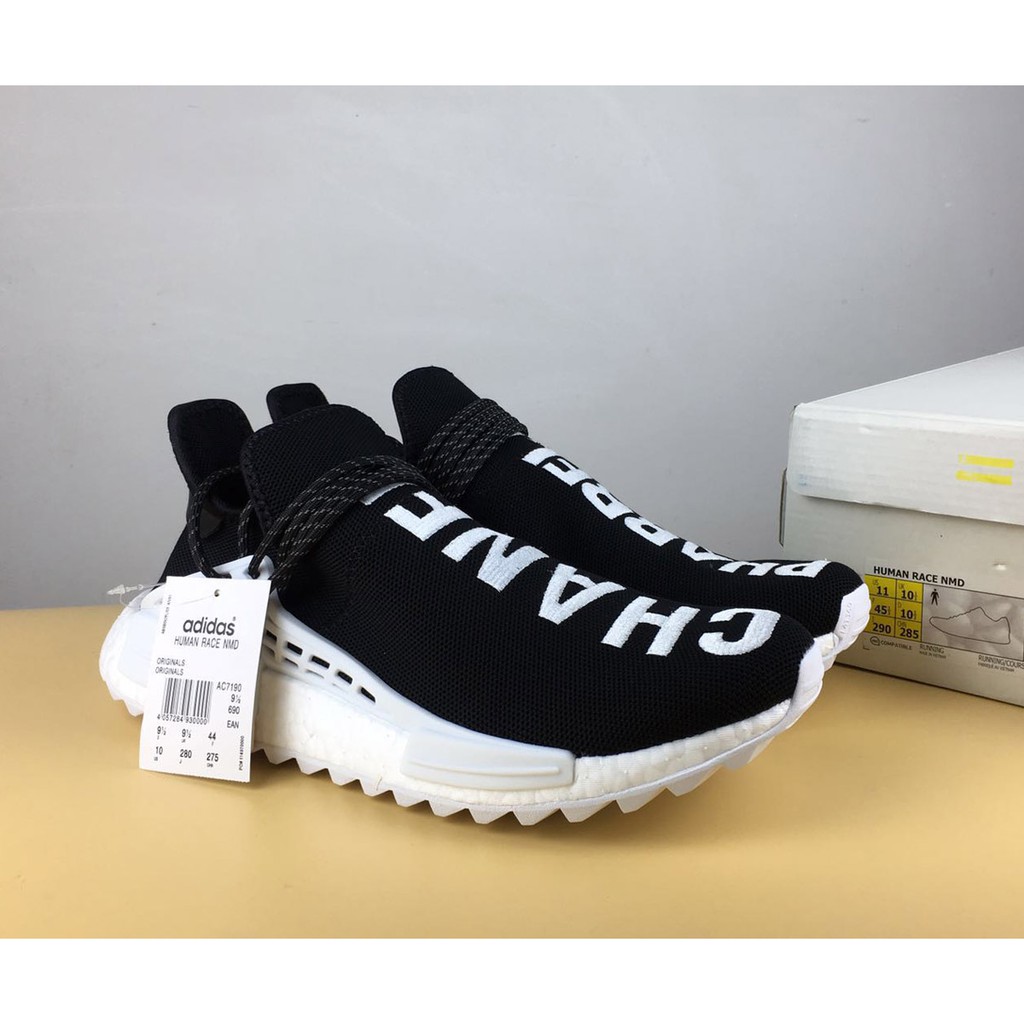 pharrell x adidas hu nmd black white