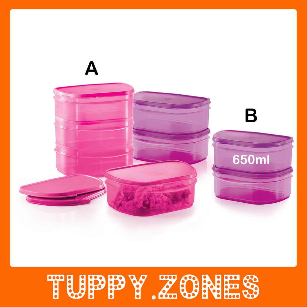 Tupperware Half Fridge Stackable Set 650ml