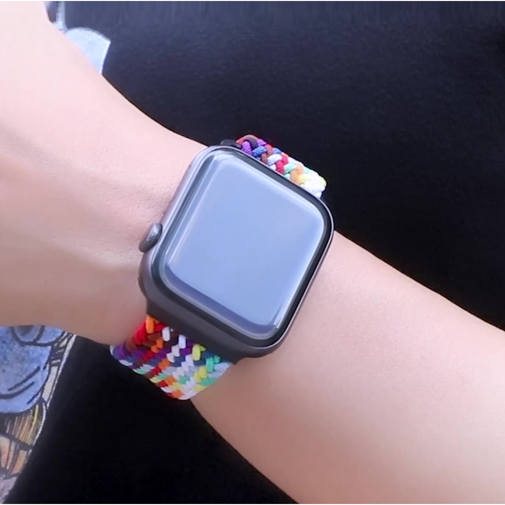 ToVioc 20mm Nylon Bracelet Pour Amazfit Active 2 Square/2/1, Bip 3/3 Pro, Ajustable Élasticité Respirant Sports Remplacement Pour Amazfit GTS 4/4 Mini/3/2/2e/2 Mini - Bleu Pierre & Cactus