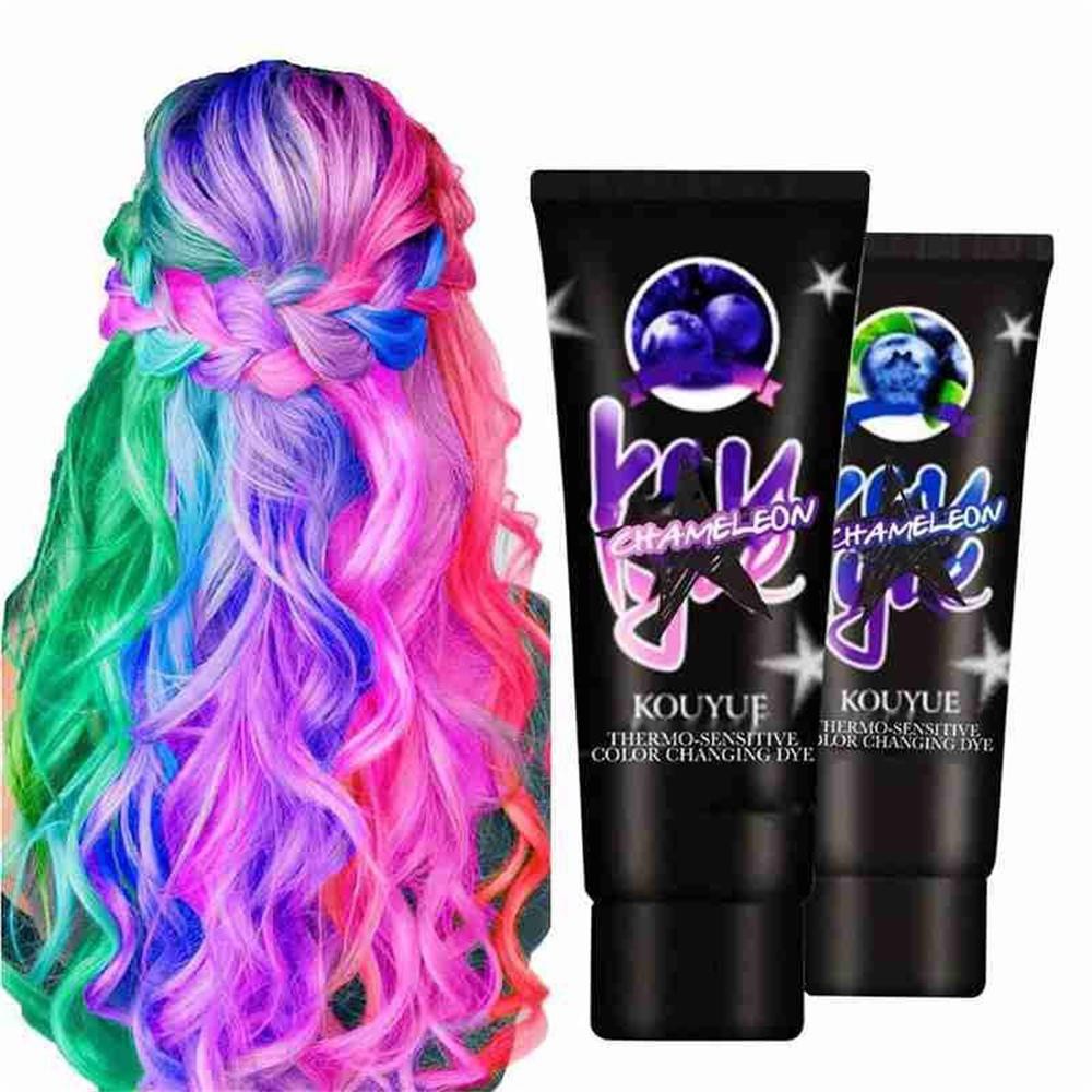 Spot Free Shipping]50ml Thermochromic Color Change Hair Dye Semi Permanent  Paint Magical Grey Purple Green Blue Hair Co | Shopee Malaysia
