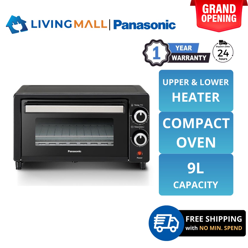 Panasonic NT-H900 Compact Toaster Oven Upper Lower Heaters Wide Temperature Range (9L) NT-H900KSK 烤箱