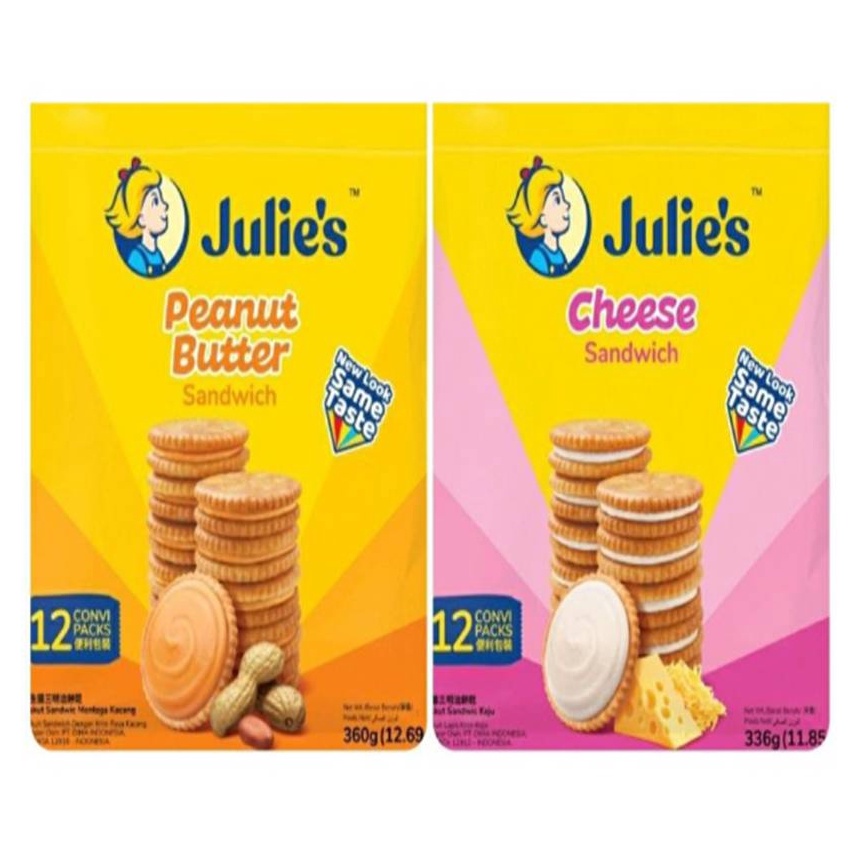 JULIE'S CHEESE SANDWICH 126G/336G | JULIE'S PEANUT BUTTER SANDWICH 135G ...