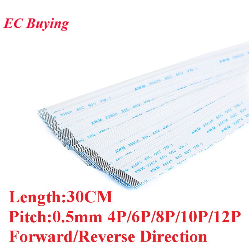 0.5mm 1mm FFC/FPC Flexible Flat Ribbon Cable 40P Forward & Reverse Direction 
