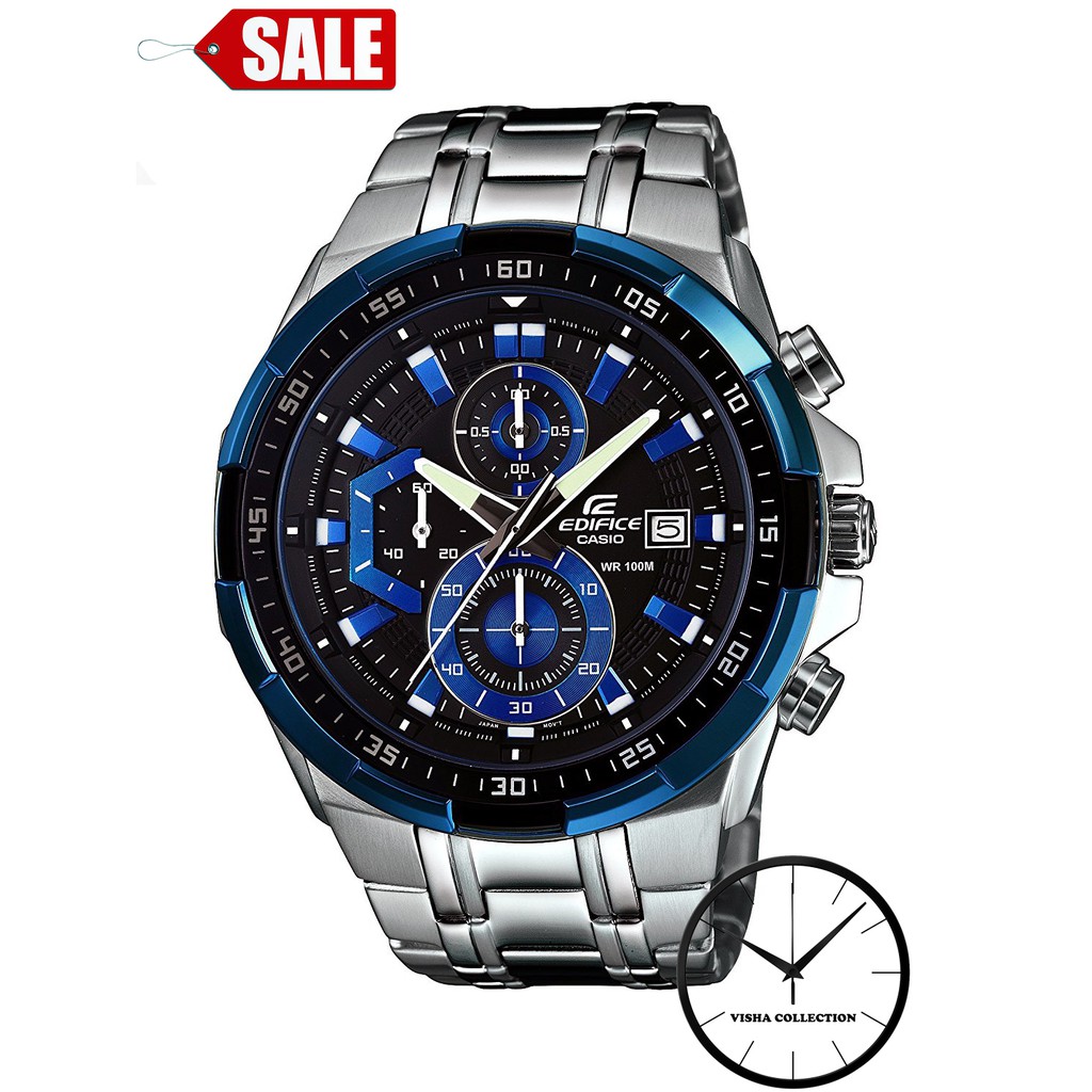 casio edifice blue dial