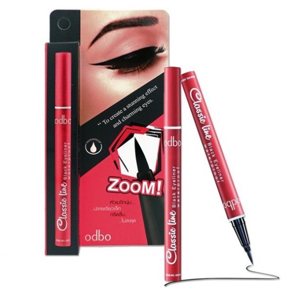 Odbo Classic Line Black Eyeliner Waterproof Zoom Thai Eyeliner | Shopee ...