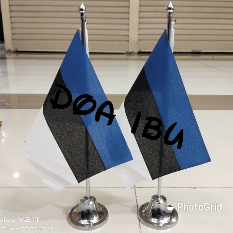 ESTONIA stainless steel table pole + flag