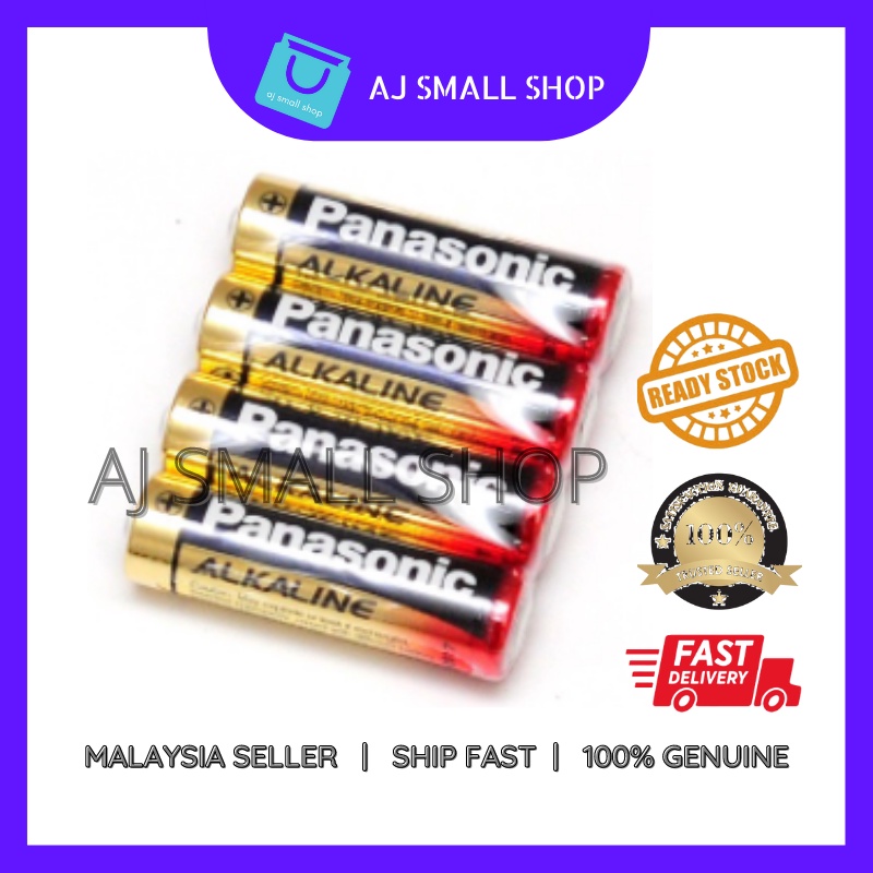 Panasonic Alkaline LR6T AA 1.5V Premium Alkaline Battery 4pcs | Shopee ...