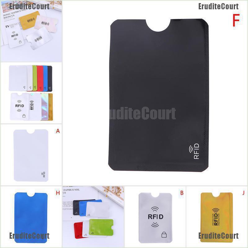 EruditeCourt 10PCS Credit Card Protector Secure Sleeve RFID Blocking ID Holder Foil Shield