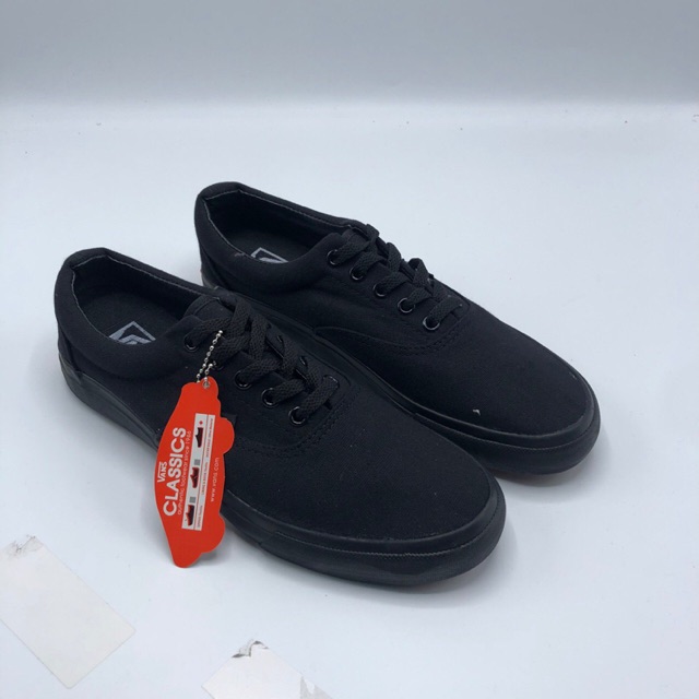 Kasut Vans Era Classic Full Black Unisex Ready Stock Kasut Sekolah Shopee Malaysia