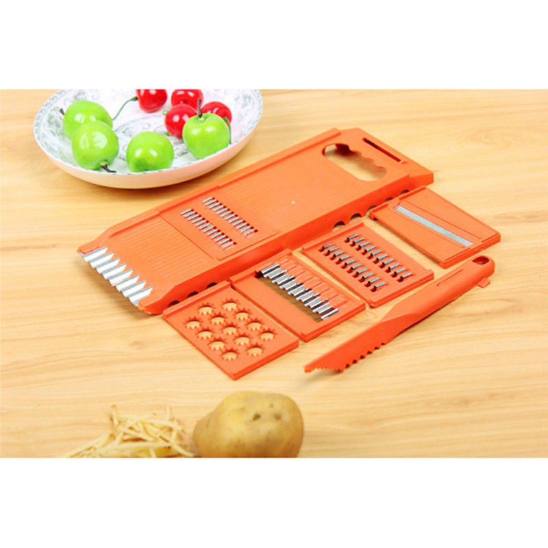 7 in 1 Vegetable Fruit Slicer Cutter Adjustable Stainless Steel Blades