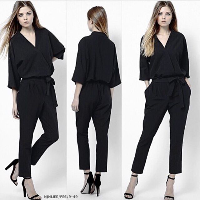 V-Neck Stylish Jumpsuit 