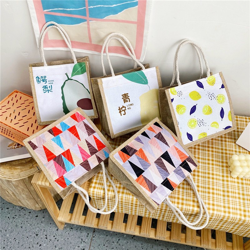 Online popular Bento bag sack handbag portable handbag sack handbag portable shopping bag mobile phone bag environmental protection bag leisure small bag shopping bag