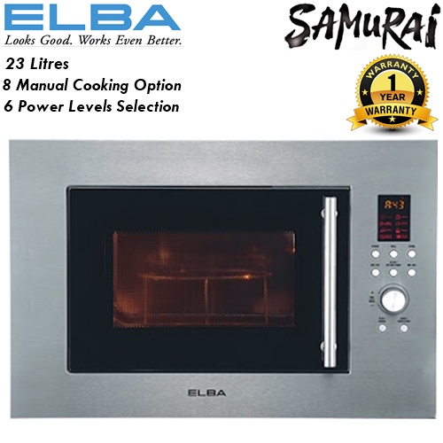 ELBA BUILT IN MICROWAVE OVEN WITH GRILL 23L EMOB2361BI(SS)