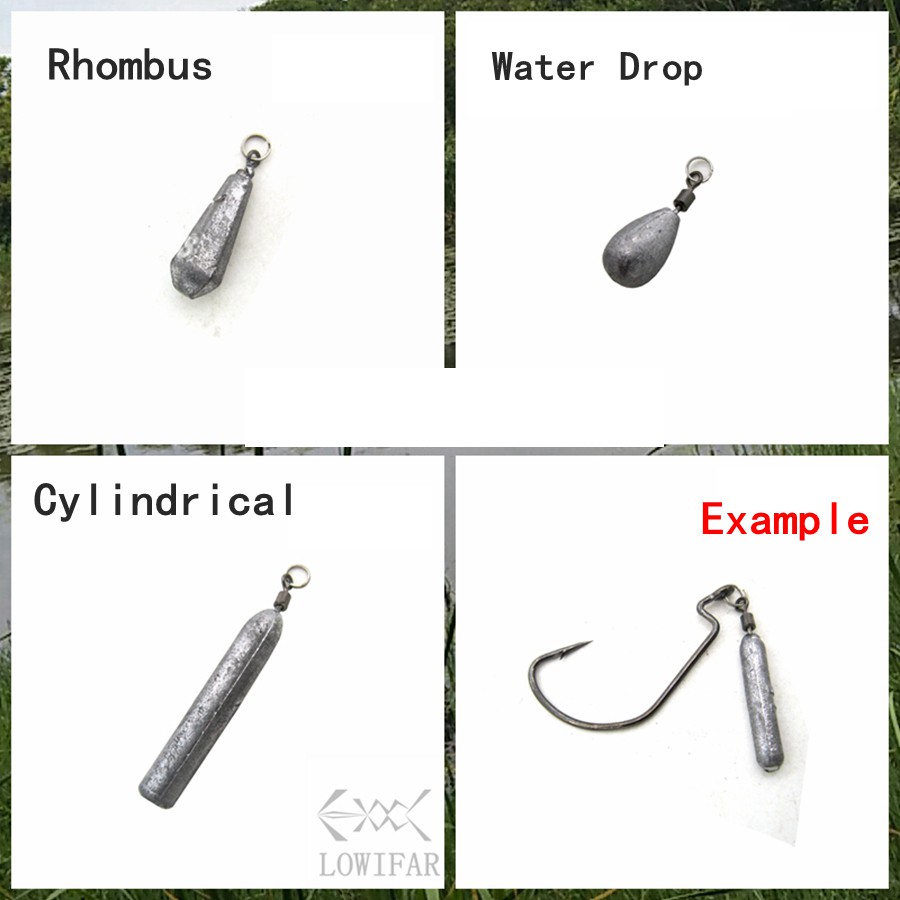 5X Drop Shot Round Finesse Weight Lead Sinker Terminal Rigs Fishing 