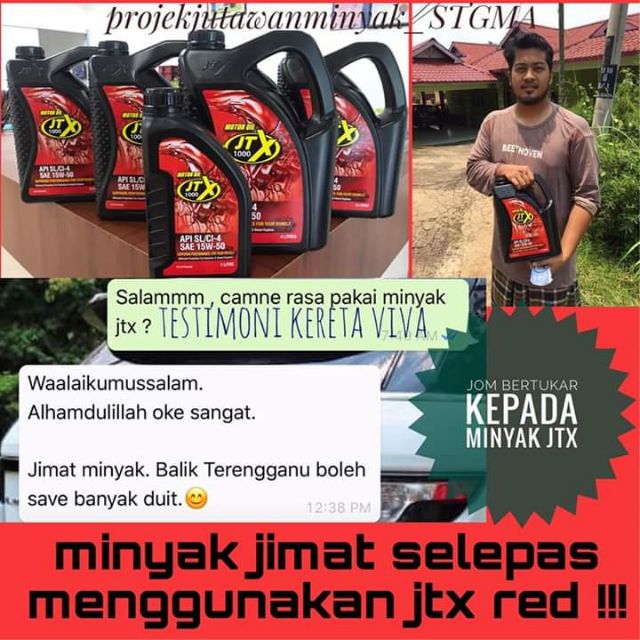 Minyak Hitam JTX. Tersedia utk kereta @ motor yang mnggunakan 