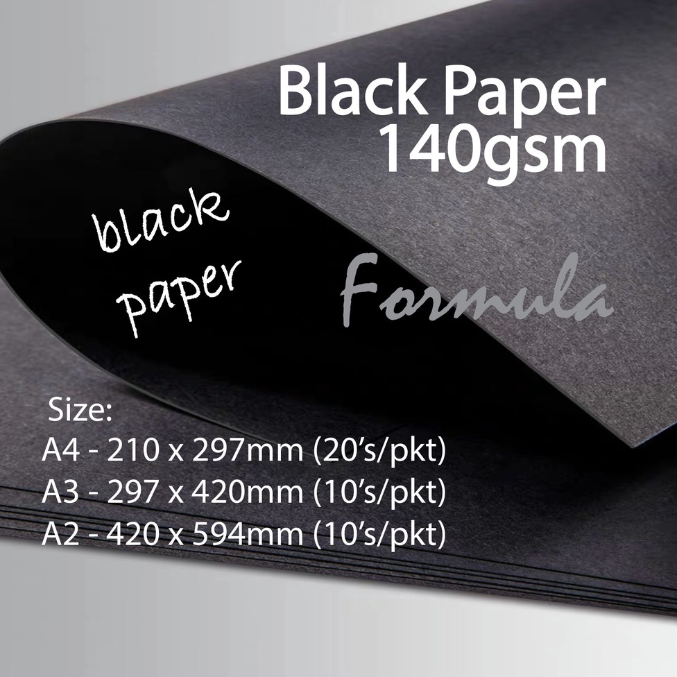 Black Paper 140gsm - A4/A3/A2/A1 Size | Shopee Malaysia