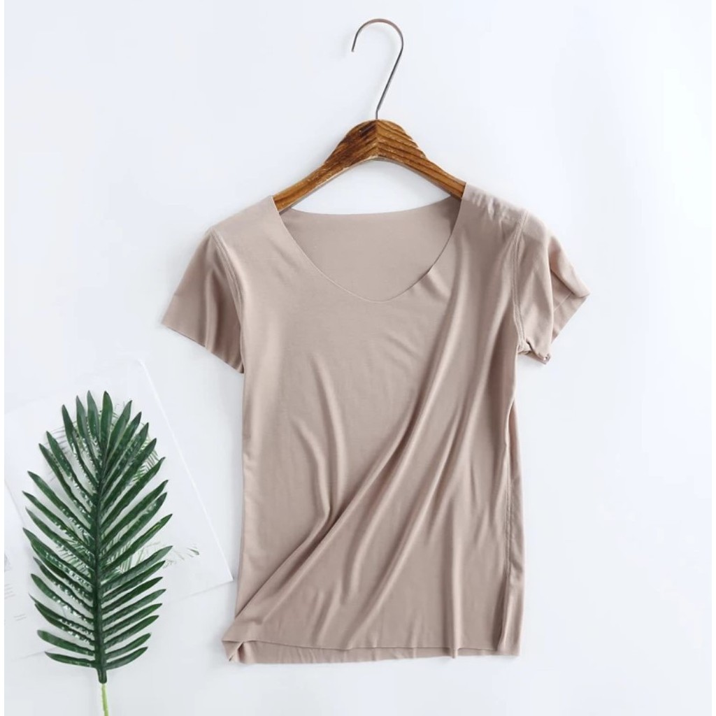 (Ready Stock)Women Seamless Short Sleeve Under Shirt/Inner Shirt/T ...