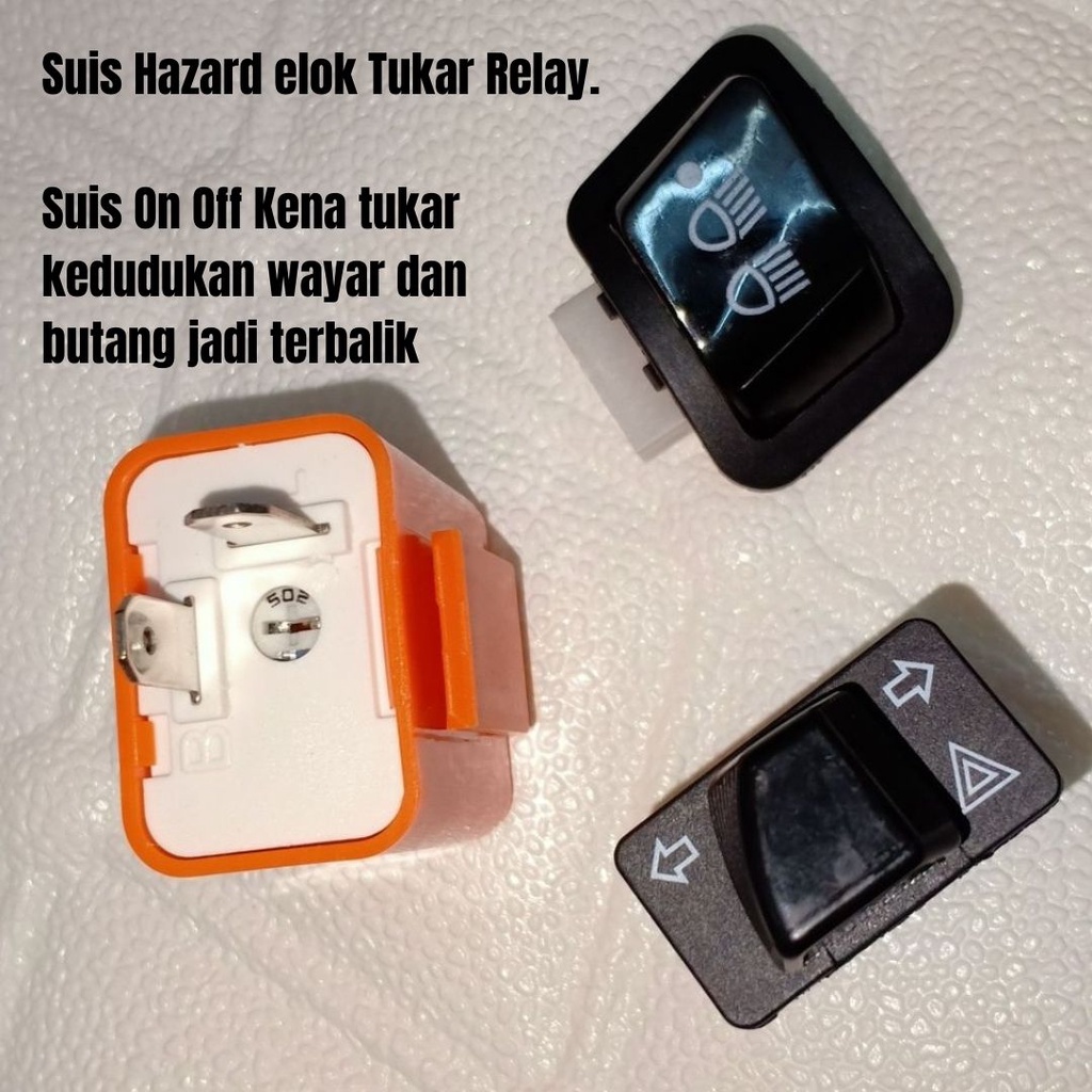 Honda RS150 Double Signal Switch / Suis Hazard , Flasher Relay , Suis ...
