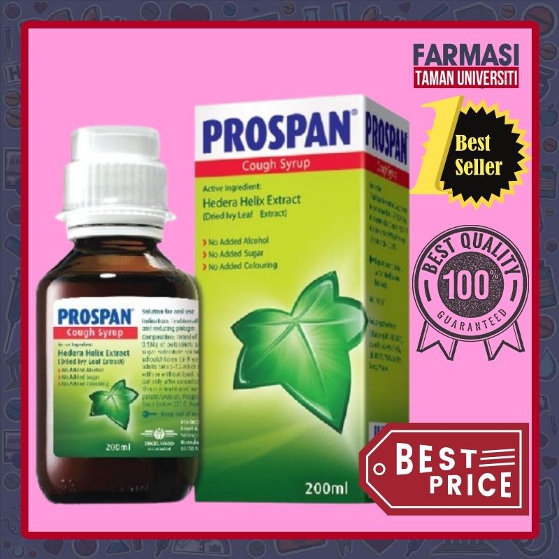 Prospan Cough Syrup 100ml/200ml (100ML 5/22) (200ML exp9/22)  Ubat