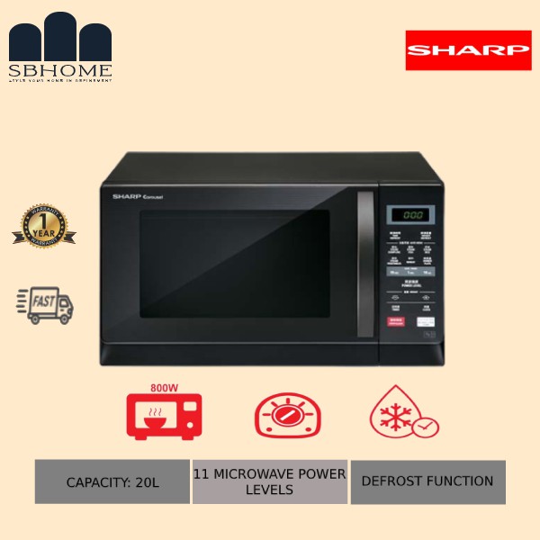 SHARP MICROWAVE OVEN 20L 800W R207EK Shopee Malaysia