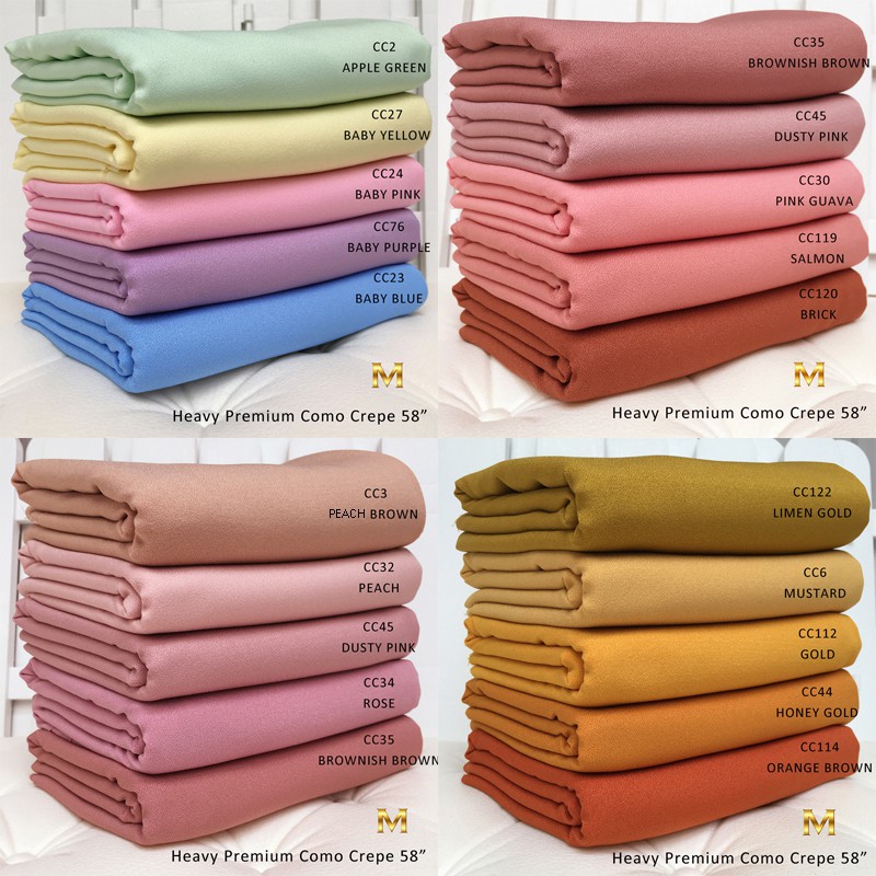 Part 3 Heavy Premium Como Crepe Bidang 60 Price For 0.5m