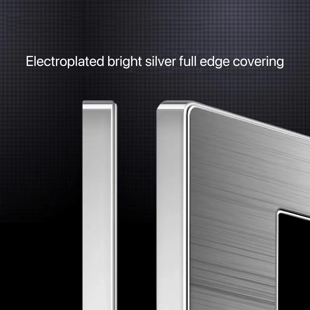 Durable Premium 【Stainless steel】International universal 13A power socket USB 3/5 core 1/2/3/4 gang wall light sw... - Image 2