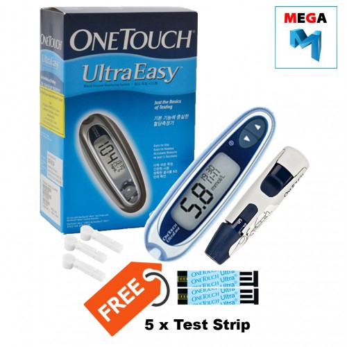 Onetouch Ultra Easy Glucometer Blood Glucose Monitor Free Test Strip