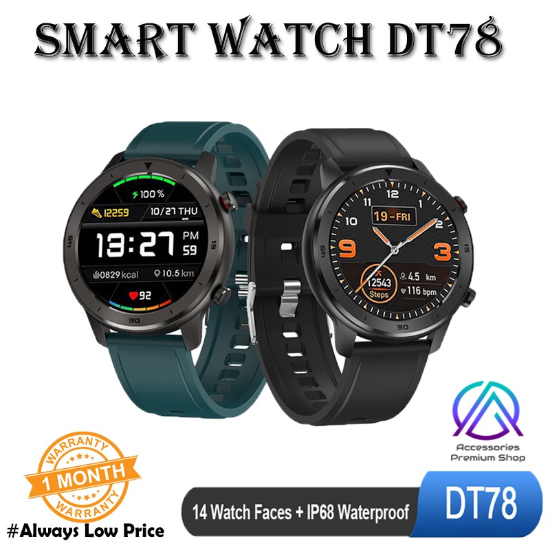 Ready Stock Smart Watch Dt78 Round Smart Watch Bracelet Fitness Activity Tracker Wearable Devices Band Heart Rate Shopee Malaysia