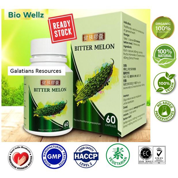 Bio Wellz Bitter Melon Extract Capsule 450mg 100 Pure Momordica